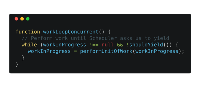 workLoopConcurrent implementation