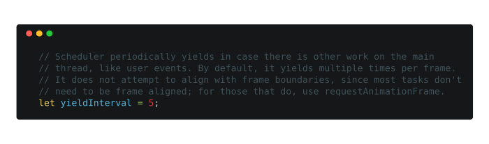 yieldInterval implementation